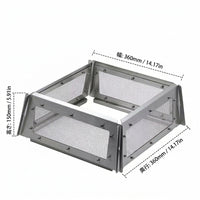 Campfire Stand Wind Shield Stainless Steel Foldable Portable