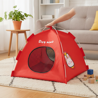 Pet Tent Bed for Cats and Small Dogs, Foldable Indoor/Outdoor Pet Camping House, All Seasons