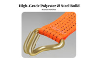 Ratchet Fastening Strap Wear-Resistant Heavy-Duty Cargo Strap Easy Truck Bed Fastening Strap for Haulers, Campers, Trailers, Warehousing