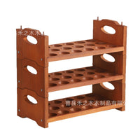 Wooden Egg Display Rack for Kitchen Countertop, 1-Tier, American Country Style