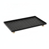 Faux Leather Tray Multi-Functional Tray with Ball Feet Home Decor for Vanity, Dresser, Countertop