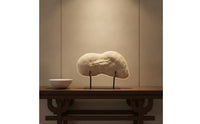 Coral Sculpture with Stand Cream Coral Decorative Sculpture Accent Piece Coastal Decor Ocean-Themed for Homeowners, Living Room