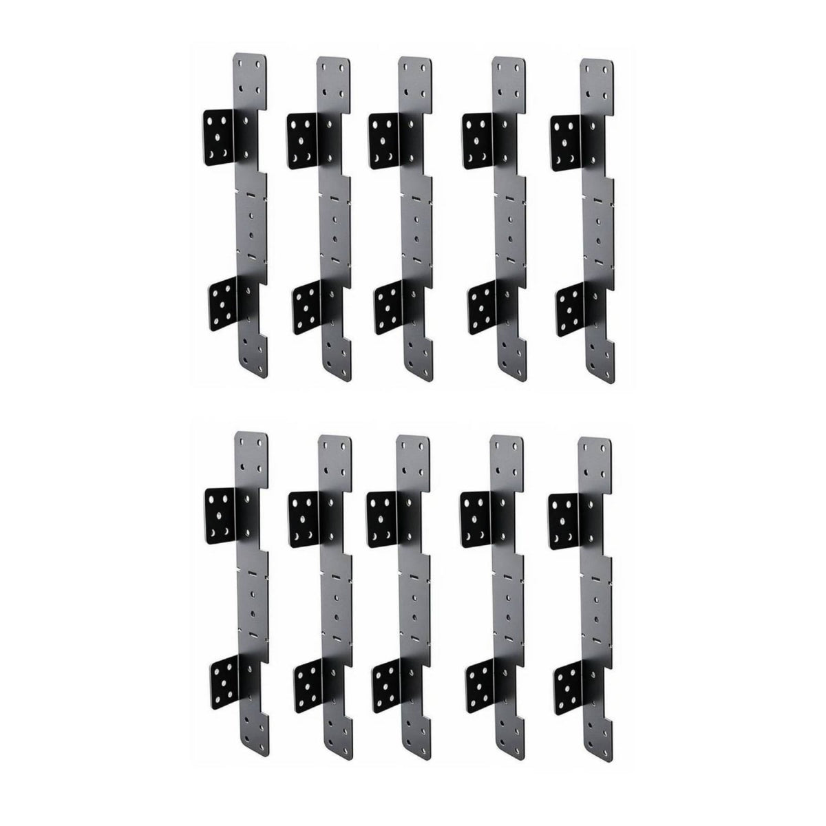 10 Pieces Adjustable Stair Stringer Bracket Reversible Design Adjustable Deck Stair Bracket Construction Hardware for Stairs