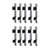 10 Pieces Adjustable Stair Stringer Bracket Reversible Design Adjustable Deck Stair Bracket Construction Hardware for Stairs