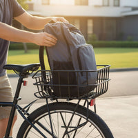 Rear Bike Basket Easy Installation Cycle Cargo Basket Waterproof Cover Included for Students, Commuters, Shopping, Delivery