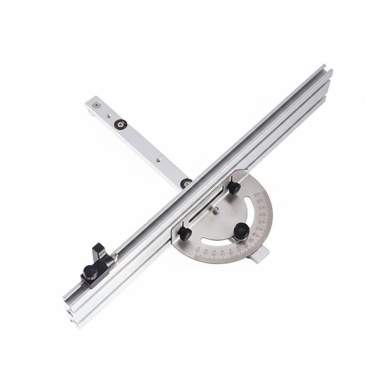 Smooth Sliding Table Saw Miter Gauge Limiting Stopper Precision Miter Gauge Flip Stop Table Saw Angle Ruler Aluminum Alloy for Woodworkers, DIY Users, Wood Cutting, Workshop