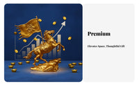 Creative Design Metal Horse Statue Miniature Size Golden Horse Statue Great Gift for Business Owners, Entrepreneurs, Office Desk, Study Room