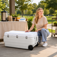 Commercial Insulated Cooler Box for Food Delivery, Camping, and Outdoor Events - 56-170L