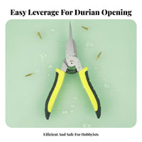 Durian Opener Tool Stainless Steel Tip Durian Opener Labor-Saving Fruit Opening Clip for Cooking Aficionados, Adults, Restaurant, Dessert Shops