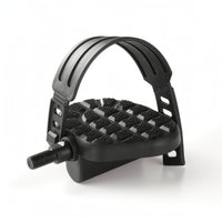 Exercise Bike Pedals with Straps Anti-Slip Exercise Bike Pedal Replacement Pedals Threaded Textured for Home Gym