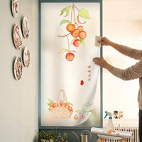 Window Film Privacy with Frosted Window Film for Home Office, Fruit and Animals Window Frosting Film for Living Room, Opaque PVC Material