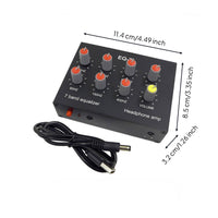 Stereo Preamplifier with Equalizer Desktop Headphone Amplifier Volume Control