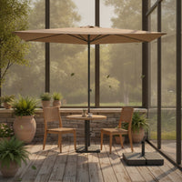 Outdoor Umbrella with Adjustable Pole Sun-Protection Deck Umbrella Waterproof for Terrace