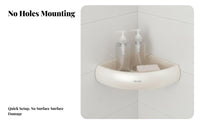 Triangular Corner Shelf Drill Installation Shower Organizer No Bathroom Organizer for Residents, Students, Dorm Room, Toilet, Kitchen
