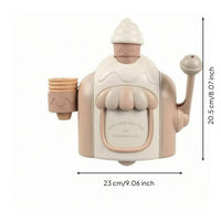 Side Lever Ice Cream Bath Toy Pretend Play Plastic Ice Cream Machine Toy Long-Lasting Educational