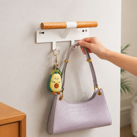 Modern Coat Hooks, Entryway Key Rack, Wall-Mounted Clothes Hooks, 20kg Load Capacity Hook Rail for Hallway & Office