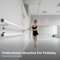 Adjustable Height Dance Barre Double Installation Wall Mounted Dance Bar Stable Design Adjustable Dance Bar for Adults, Dancers, Home
