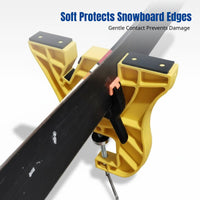 Snowboard Tuning Bracket, Clamp for Board Maintenance, Soft Plastic, Secure Support for Repairs