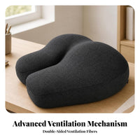 Memory Foam Seat Cushion Textured Finish Upholstered Ergonomic Seat Cushion for Chair
