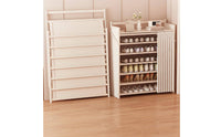 5-Tier Folding Shoe Cabinet Narrow Foldable Shoe Cabinet Portable Furniture Compact for Hallway