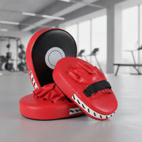 Shock-Absorbing Curved Focus Mitts PU Leather Hand Target with Wrist Strap Padded Focus Pad with Hand Pocket Thick Foam for Combat Artists, Coaches, Kickboxers, Kickboxing, Taekwondo, Home Training, Gyms