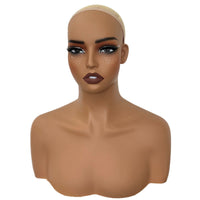 Mannequin Head Bust Shoulder-Length Mannequin Head Display Bust