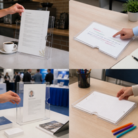 Acrylic Transparent Document Holder for A3/A4 Paper & Business Licenses