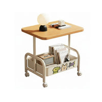 Bedside Cart Two Tier Sturdy Construction for Compact Rooms