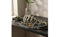 Resin Dragon Skeleton Ornament Sleek Dragon Bone Aquarium Decor Textured Skeleton Aquarium Ornament Long