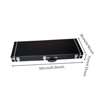 Square Electric Guitar Case Scratch Resistant Electric Guitar Hard Case Secure Latch Musical Instrument Gear for Travel