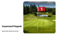 Golf Flagstick Set Practice Tool 3-Section Golf Pin Easy Assembly Putting Pin Flag for Beginners, Kids, Backyard