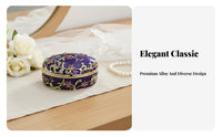 Exquisite Craftsmanship Oval Enamel Jewelry Box Unique Gift Enamel Jewelry Box Hand-Colored for Women, Wedding, Vanity Table, Dresser