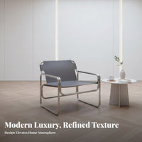 Modernist Inspired cylindrical Frame Armchair Stylish Design Lounge Chair Minimalist Design Accent Seat Modern Aesthetic for Interior Designers, Homeowners, Readers, Living Room, Bedroom, Office, Library
