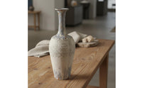 Distressed Ceramic Vase Rustic Simplicity Rustic Tall Vase Textured Home Decor for Entryway