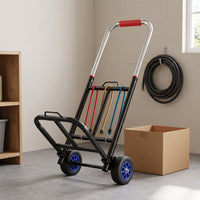 Foldable Hand Truck Portable Shopping Cart with Wheels for Groceries, Camping, and Stair Climbing