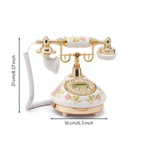 Antique Ceramic Telephone Collectible Retro Telephone High-Quality Vintage Phone Glossy for Home Office