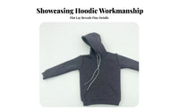 1/6 Scale Hoodie With Drawstring Hood Miniature Hooded Sweatshirt Trendy Design Doll Hoodie for Hobbyists, Toy Photography, Diorama Building