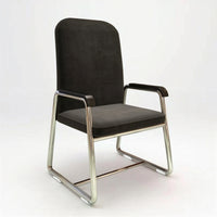 Sled Base Chair Upholstered High-Back Chair with Armrests Padded Furniture for Professionals, Students, Office, Conference Room