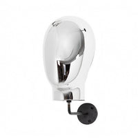 Wall-Mounted Mannequin Head Electroplated Female Head Mannequin Highly Reflective Wall-Attached Hairpiece Holder for Shop Owners, Retail Store