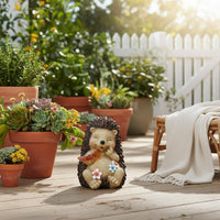 Solar Hedgehog Light Resin Solar Hedgehog Statue Weather Resistant for Patio