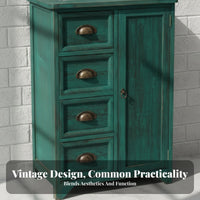 Mediterranean Look Bedside End Table Vintage design 2-Door Nightstand with Drawer Distressed Finish Accent Cabinet Ample Storage for Apartment Dwellers, Interior Design lovers, Bedroom, Living Room, Entryway, Hallway