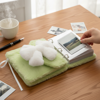 INS Plush Bowknot Magnetic Photo Card Holder Album