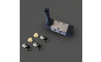 5 Way Pneumatic Hand Lever Valve Grip-Friendly Lever Valve with Fittings Compact 3 Position for Mechanics