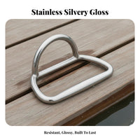 Inflatable Boat Towing Loop Stainless Steel D-Loop Handle Boat Grab Handle Rust Resistant Deck Loop for Yachts