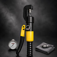 Ribbed Handle Hydraulic Cue Tip Press Zippered Case Cue Tip Press Tool Compact Sports Equipment Dial Indicator