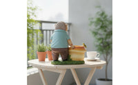 Hedgehog Statue with Planter Outdoor Hedgehog Planter Resin Cartoon-Style for Gardeners, Flower Beds, Patio