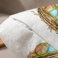 Easter Cushion Cover Spring Throw Pillowcase Bunny Cushion Cover for Home Sofa Couch Bed Decoration