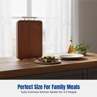 Sturdy Walnut Antibacterial Cutting Board, Food Grade, Double-Sided, Microbial Resistant, Kitchen Chopping Board