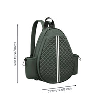 Top Carry Handle Teardrop Tennis Bag Adjustable Straps Quilted Tennis Backpack