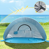 Easy-to-Assemble Instant-Setup Beach Tent Sunshade Bottomless Beach Canopy Lightweight Sun Shelter Portable for Family, Sand Play Area